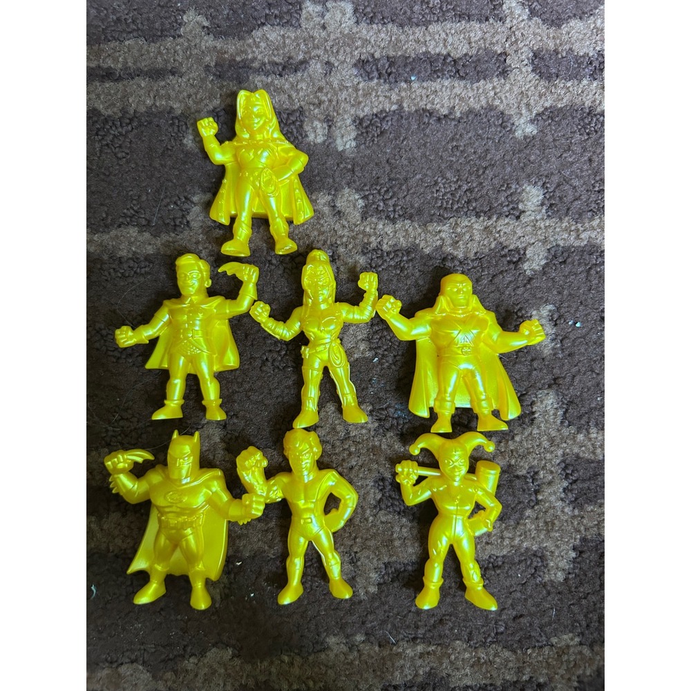 DC Comics Ooshies Series 1 Yellow Translucent Glitter Figures Lot of 7 Batman